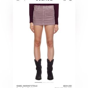 Isabel Marant Etolie Rania Corduroy Miniskirt in Lilac